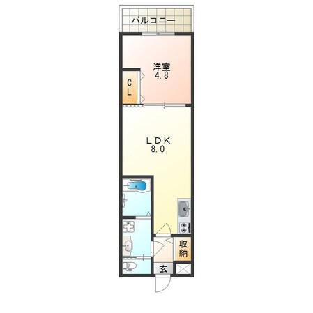 平野駅 徒歩12分 3階の物件間取画像